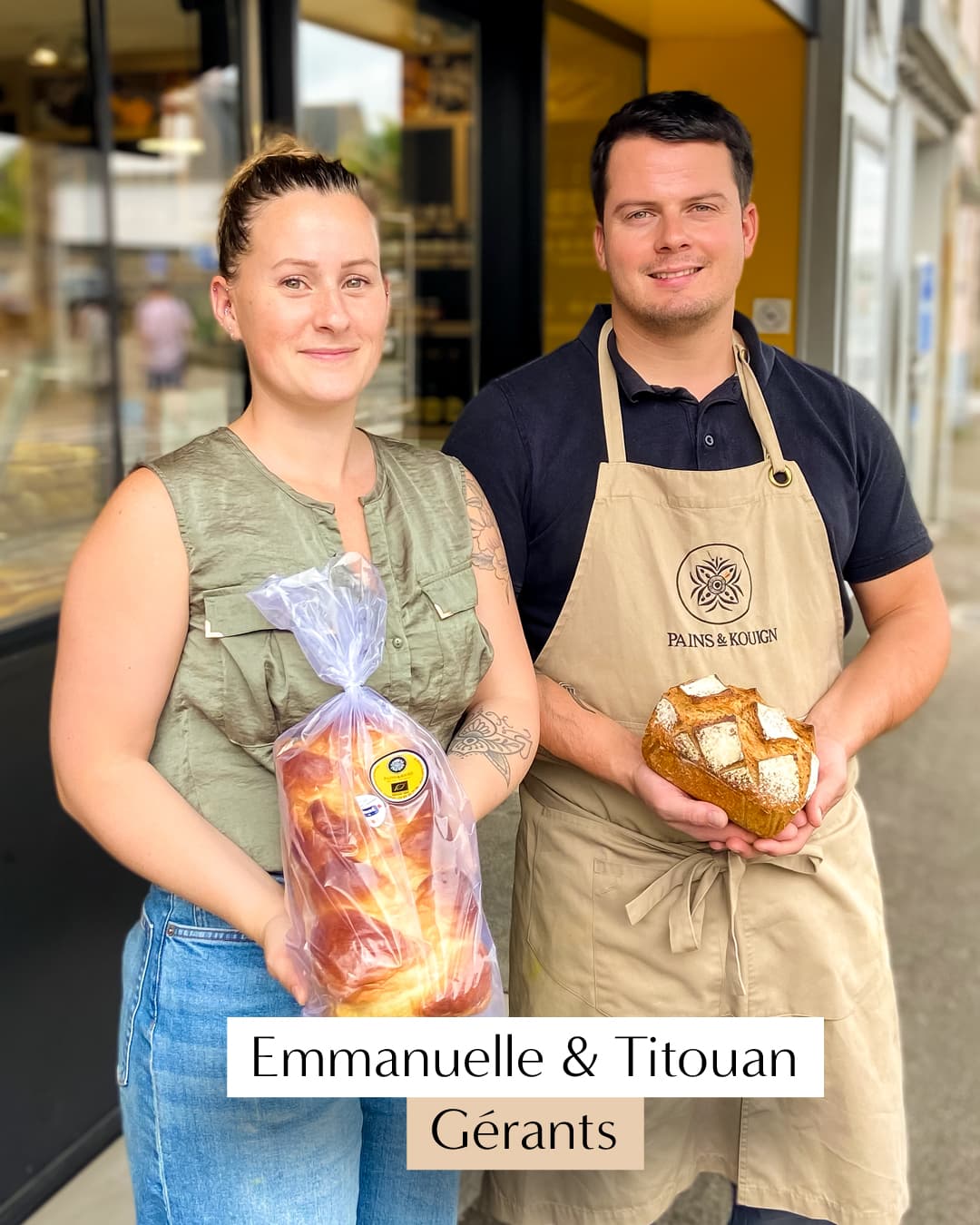 Titouan et Emmanuelle dans le fournil